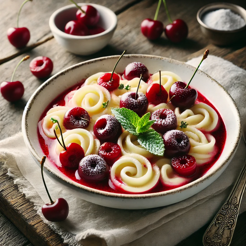 Verführerische Milchnudeln mit Kirschen: Ein Genuss für Gaumen und Seele