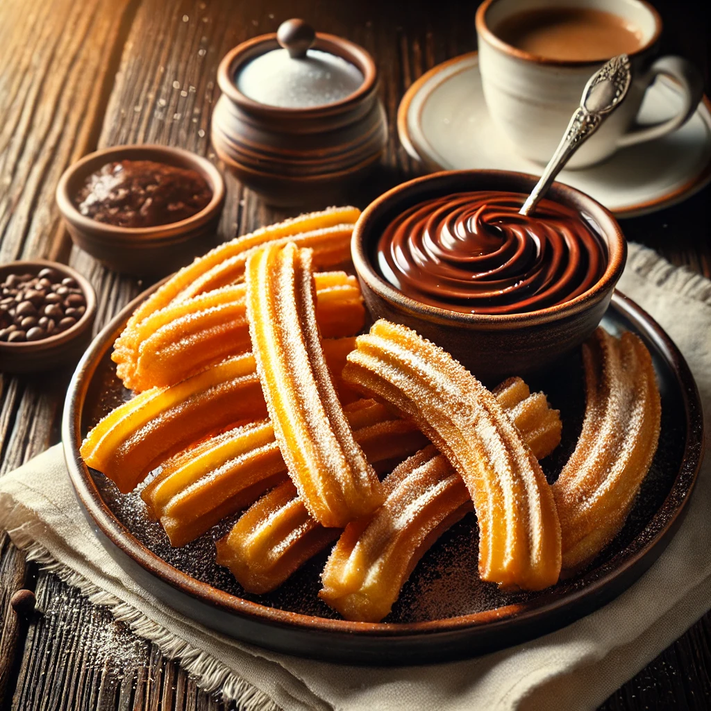 Churros mit Schokoladensoße