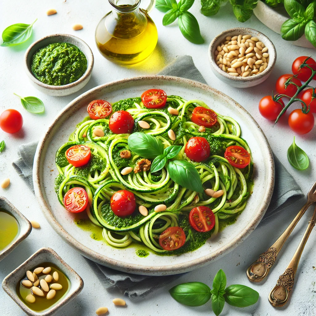 Zucchini-Nudeln mit Pesto: Ein leichtes Genusswunder!