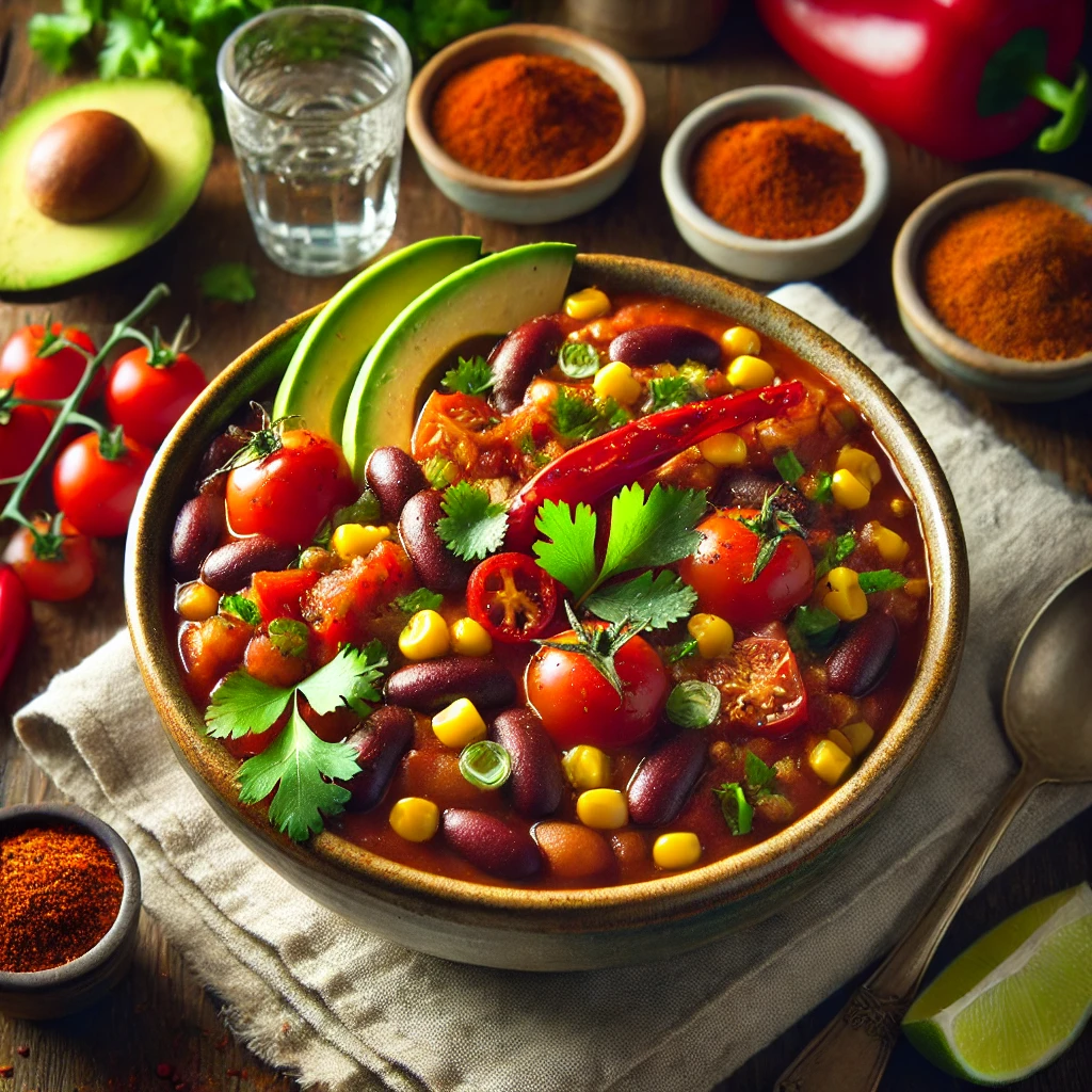 Herzhaftes Veganes Chili sin Carne für den perfekten Genuss